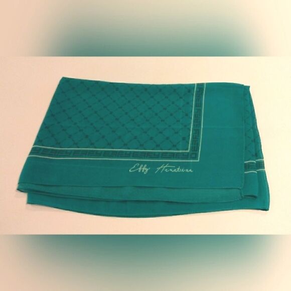 Effy Hematian Turquoise Long Scarf Vintage - Picture 11 of 11